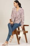 Printed Mauve Shirt For Women