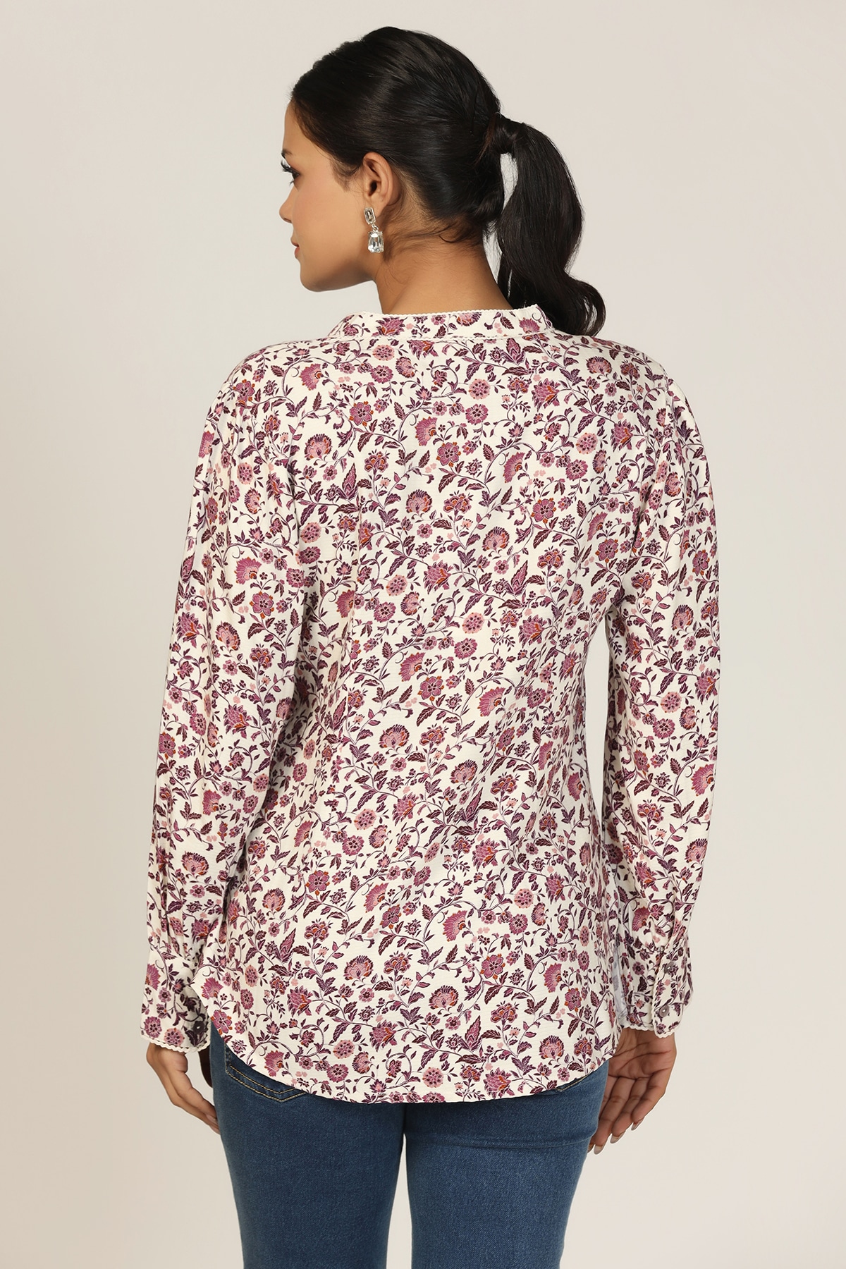 Printed Mauve Shirt For Women