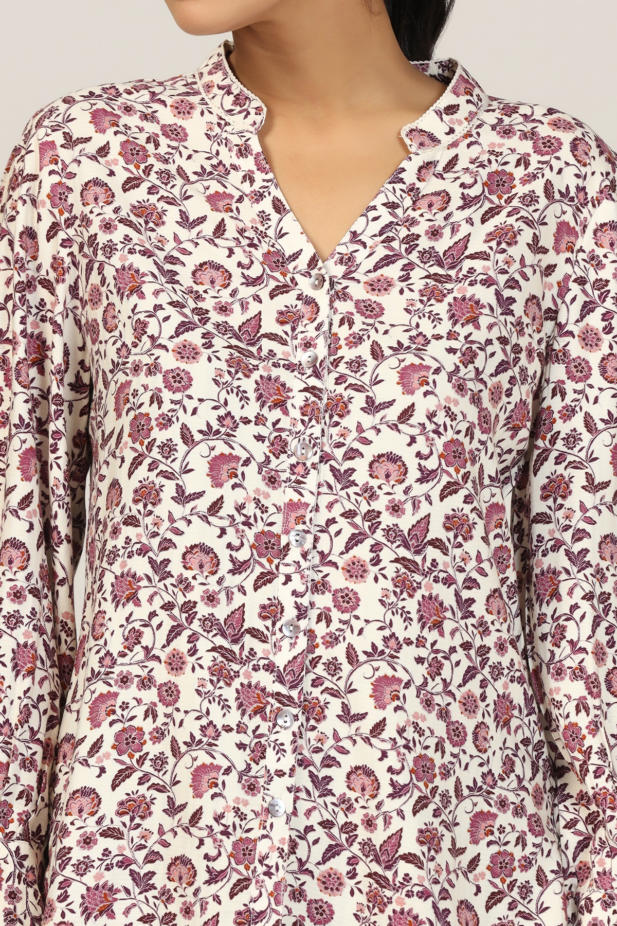 Printed Mauve Shirt For Women