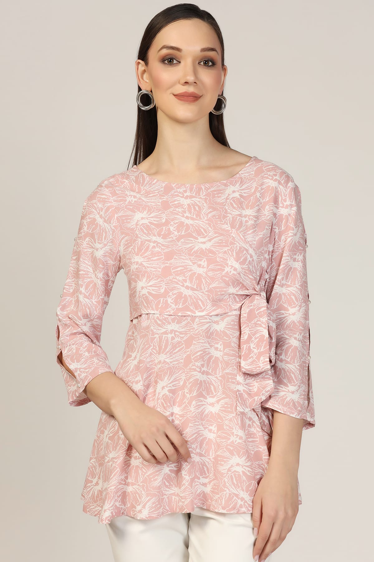 Printed Pink Top Ladies