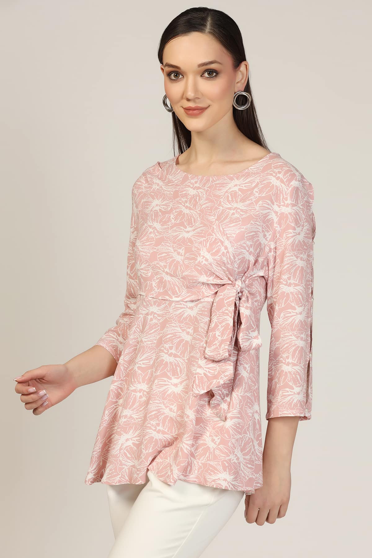 Printed Pink Top Ladies