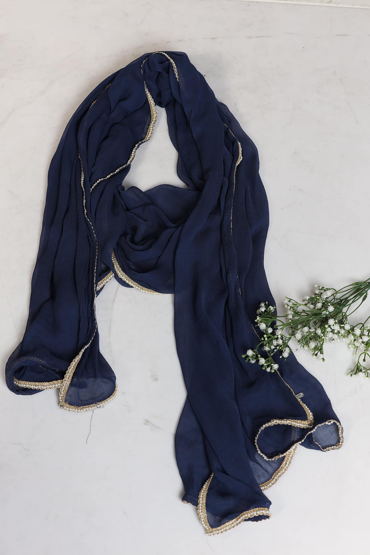 Blue Color Dupatta For Women