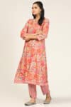 Printed Pink Kurti For Women