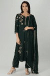 Embellished Green Kurta For Women