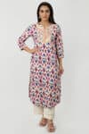 Embroidered Purple Kurta For Women