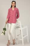 Printed Dark Pink Shirt Women