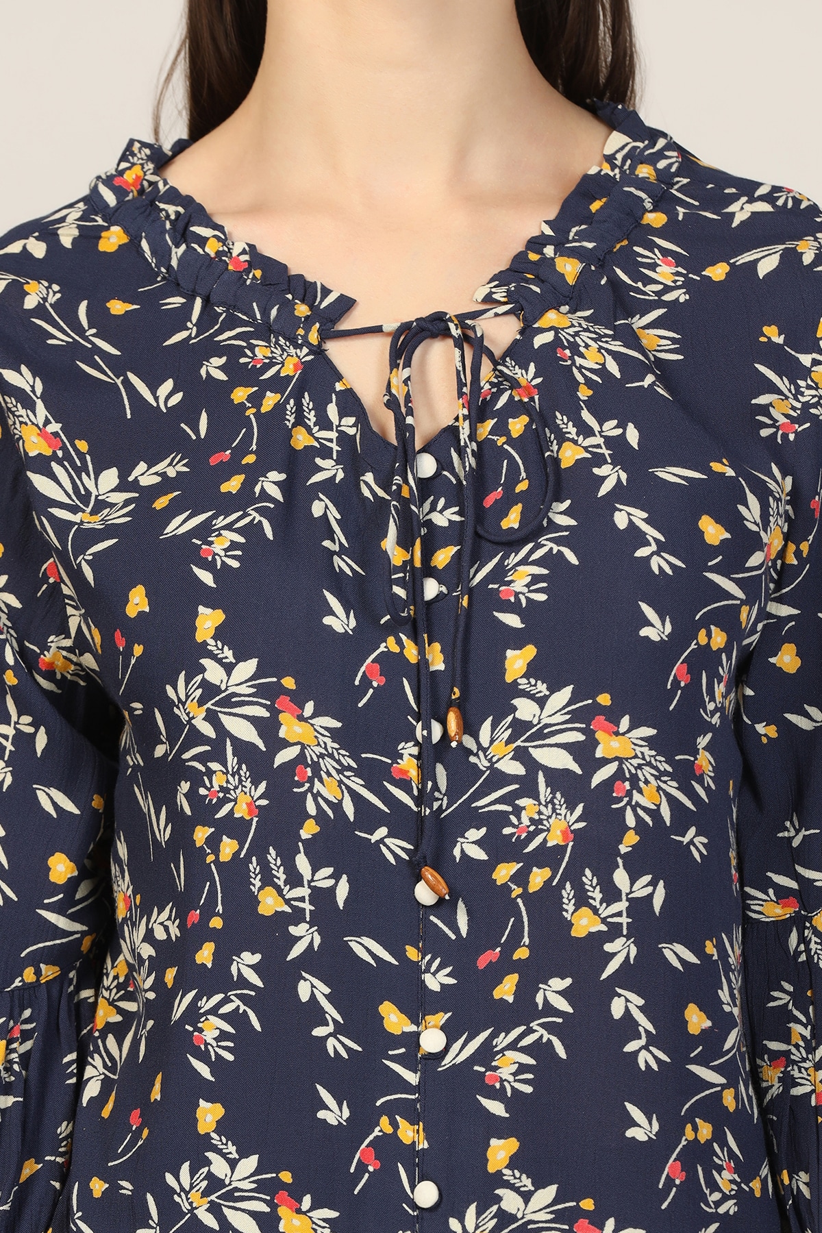 Printed Blue Top For Women