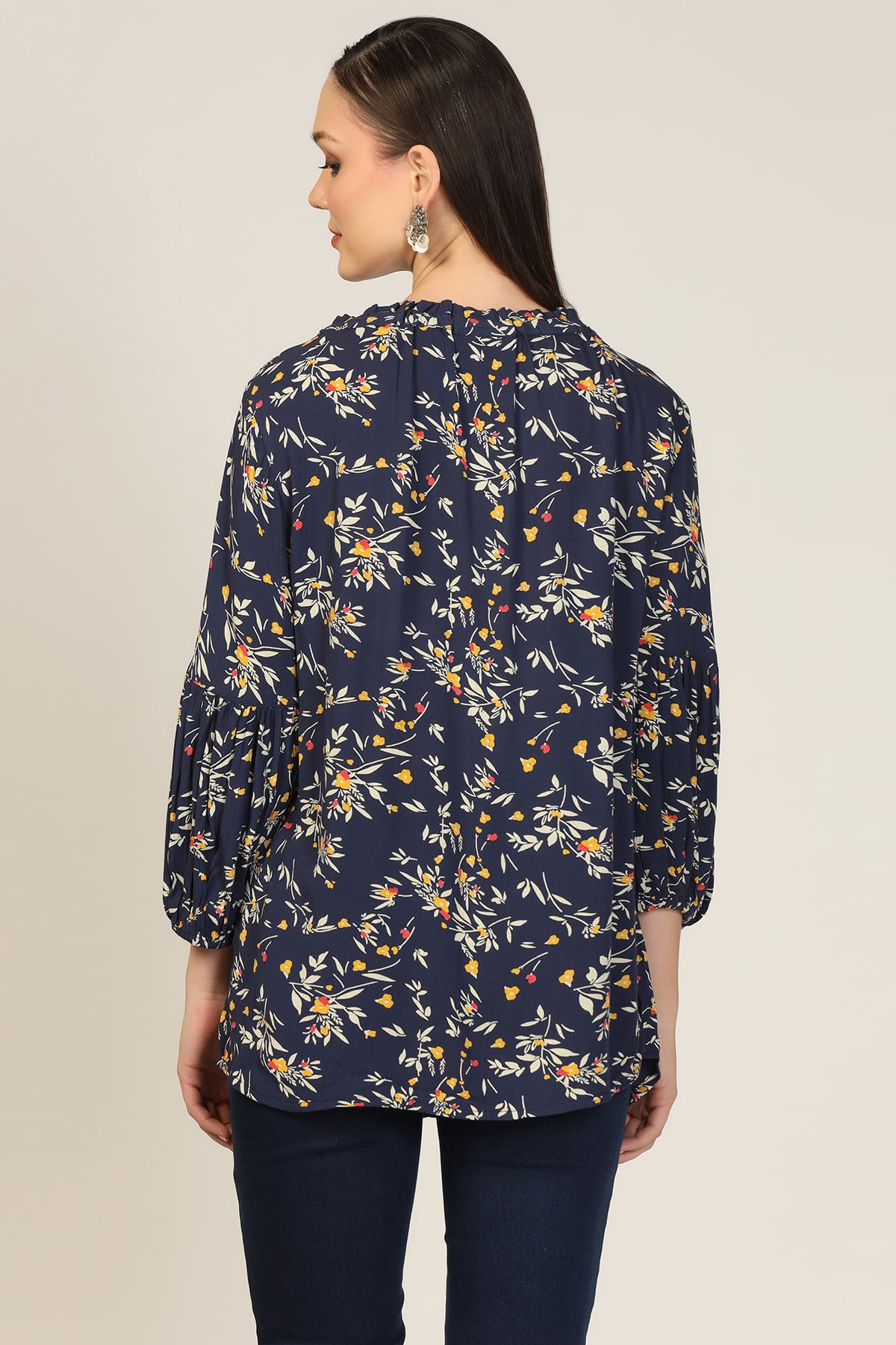 Printed Blue Top For Women