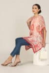 Printed Kaftan Peach Colour Tops For Women