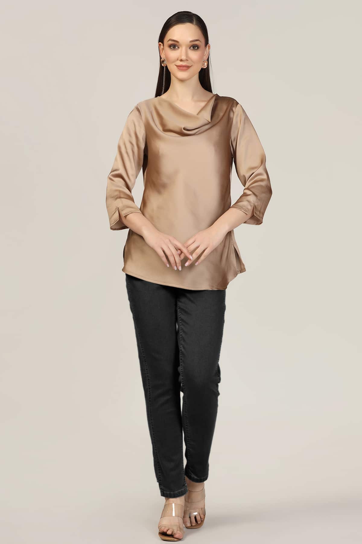 Beige Color Tops For Women