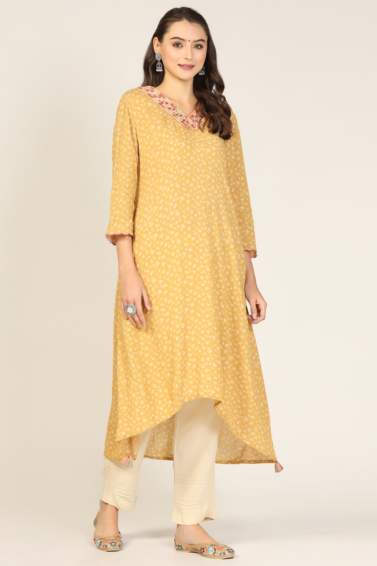Mustard Yellow Kurti For Women