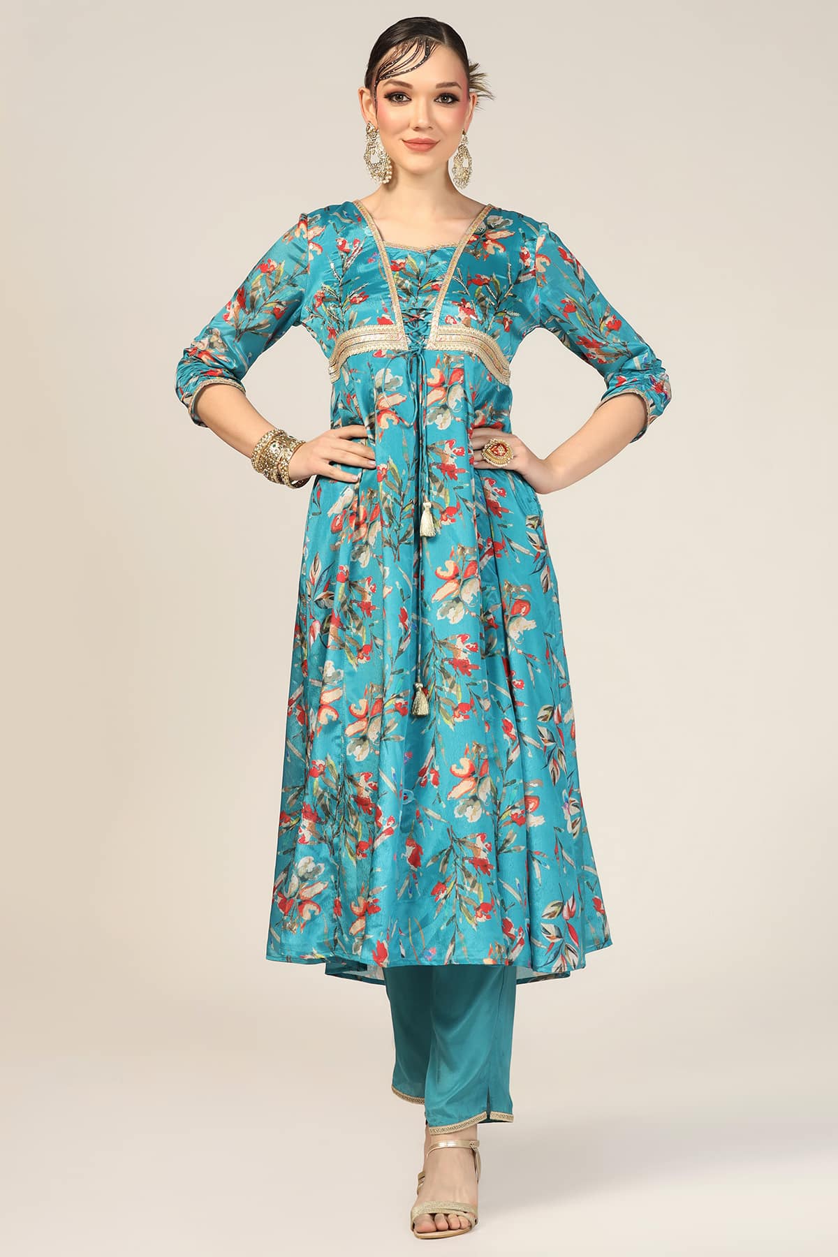 Blue Kurta For Woman