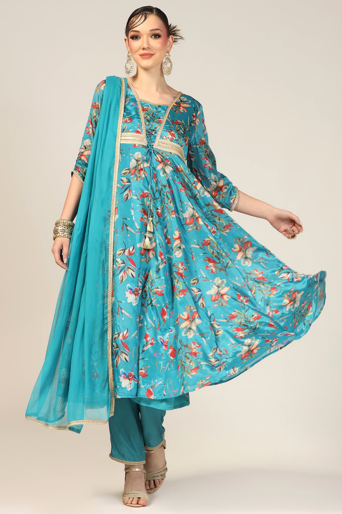Blue Kurta For Woman