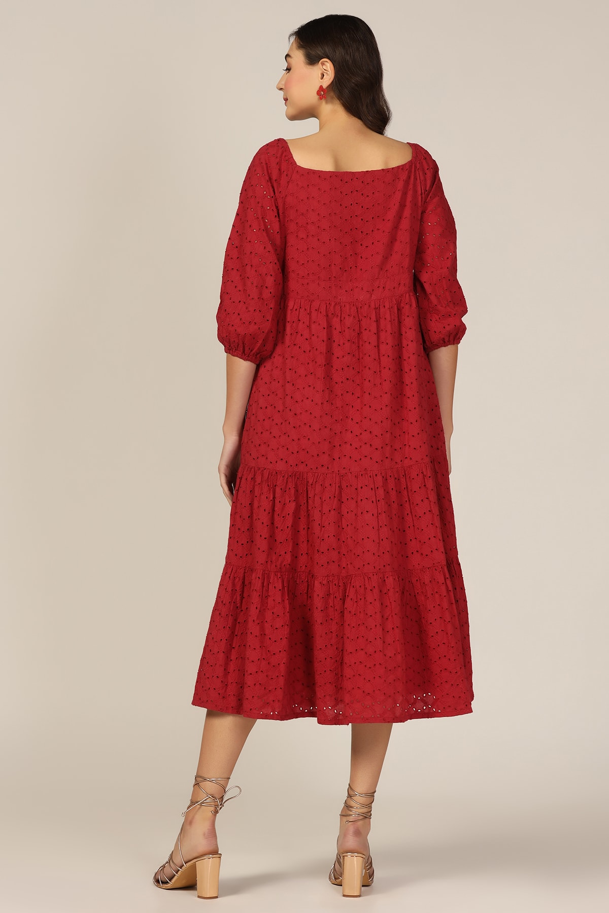 Solid Maroon Dress For Women