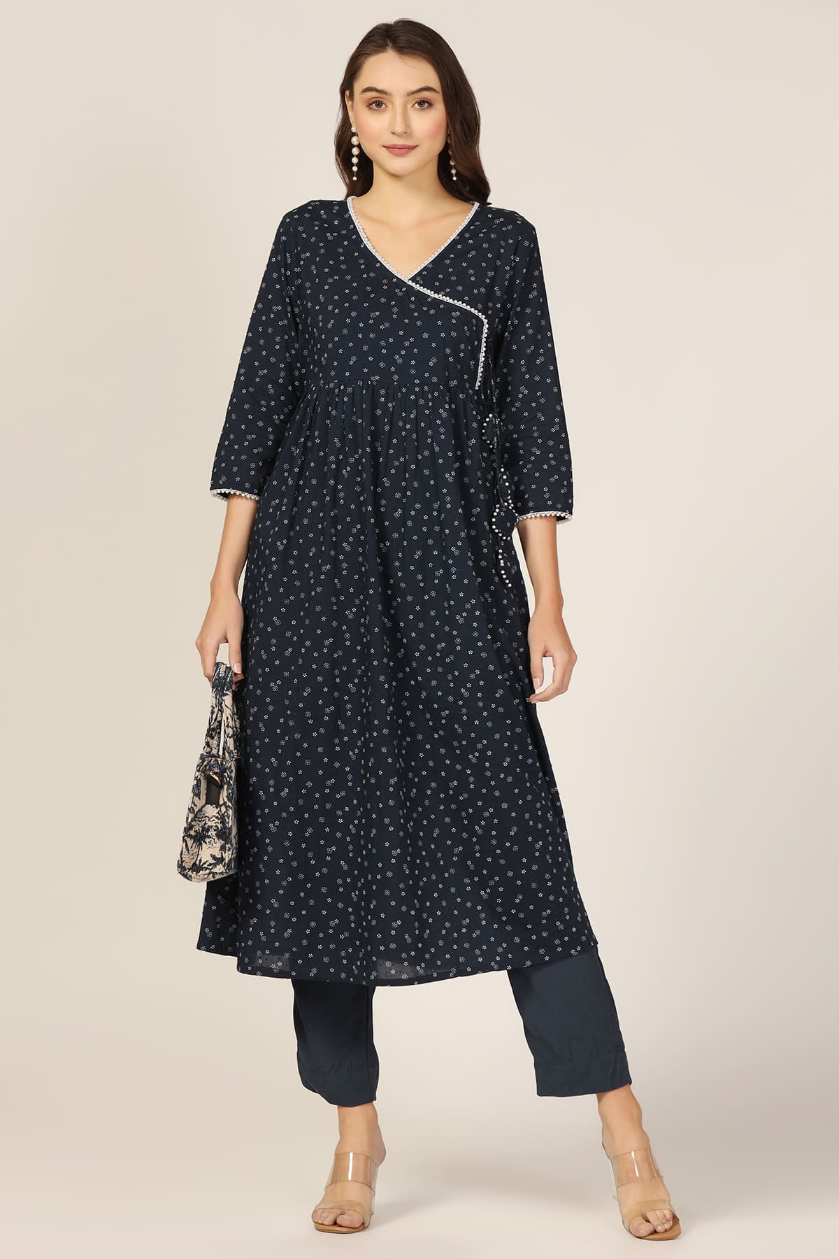 Blue Kurta For Ladies