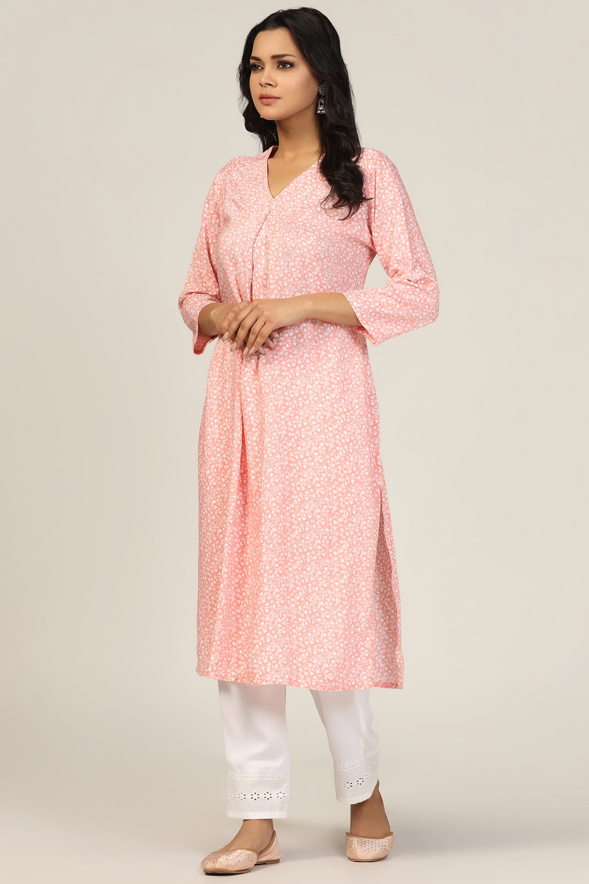 Peach Kurta For Women