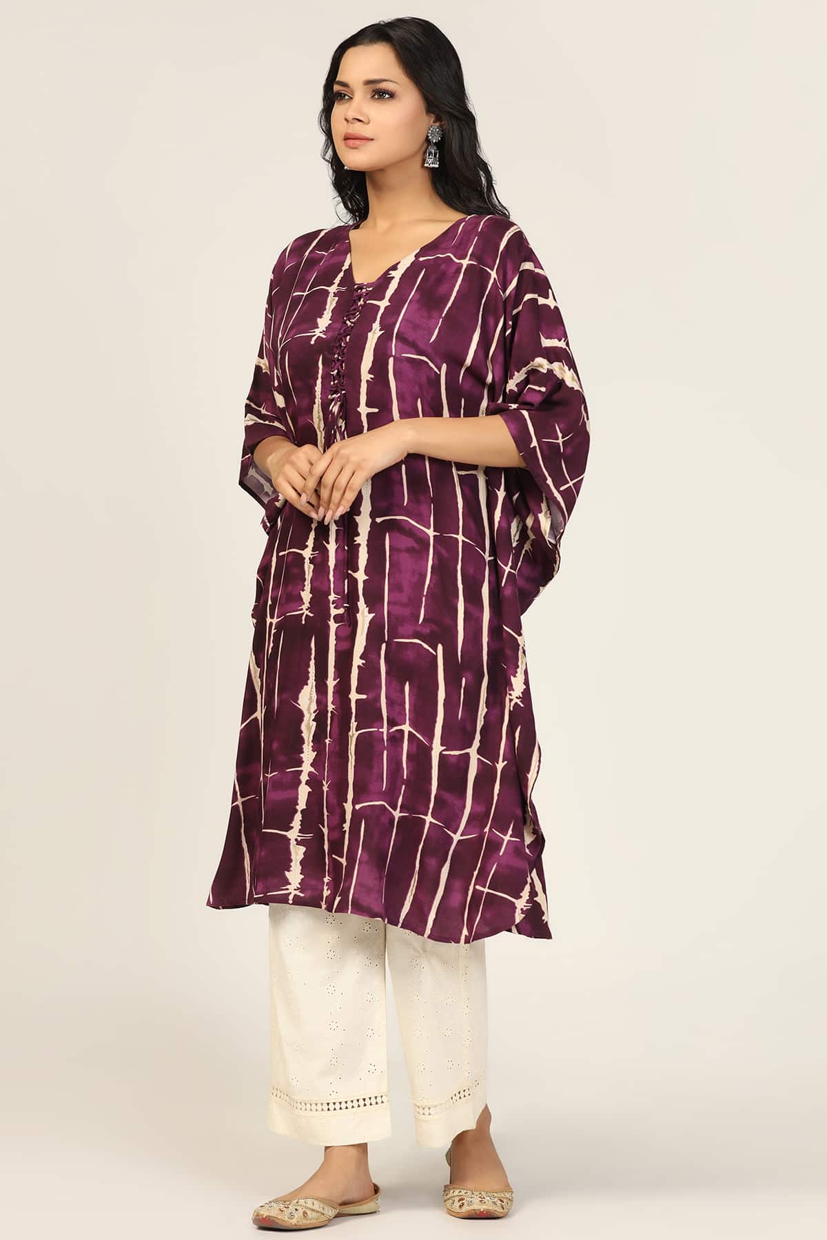 Wine Color Kurti For Women