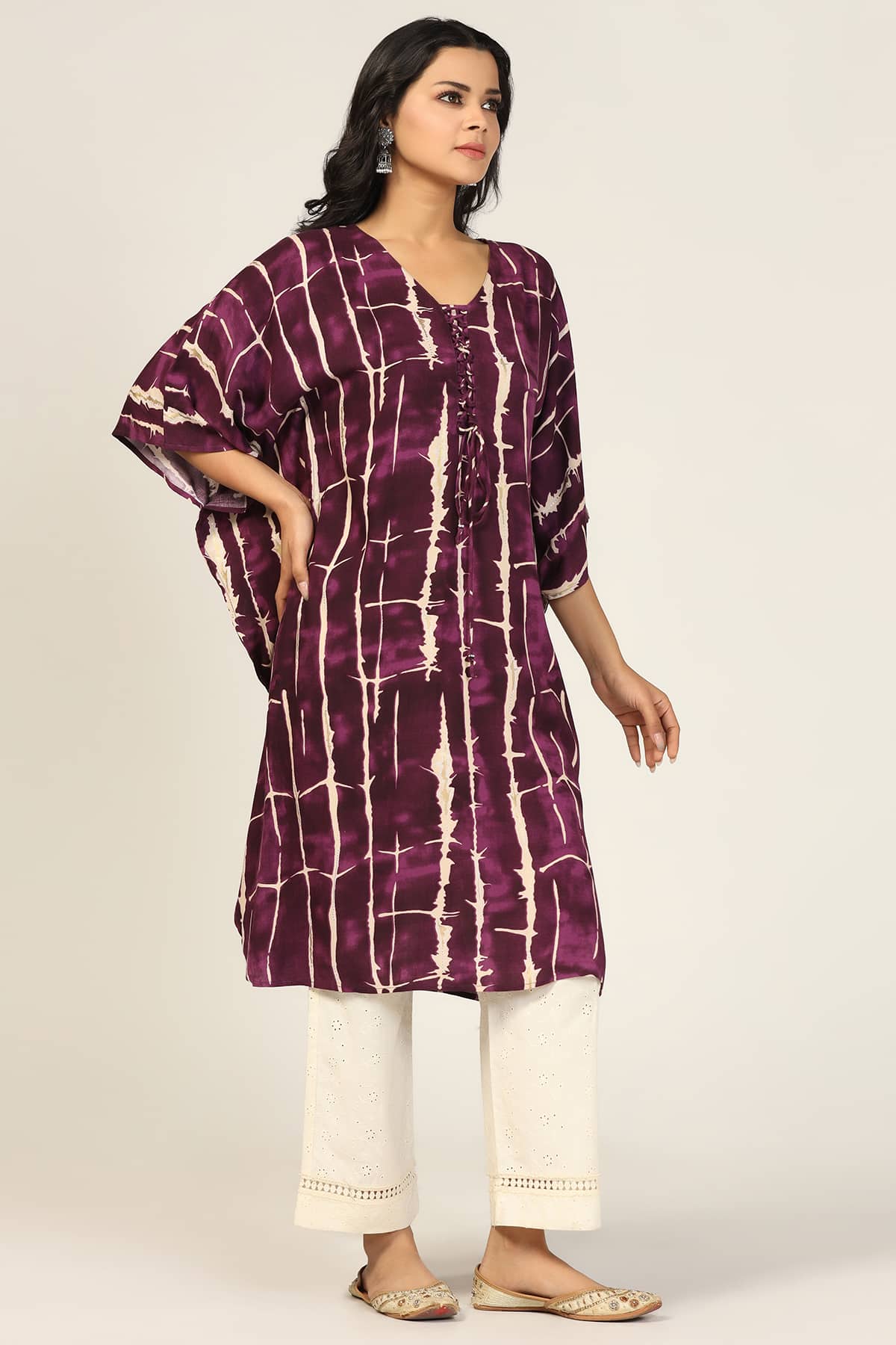 Wine Color Kurti For Women