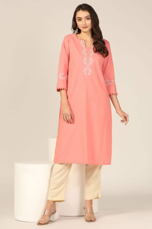 Peach Colour Kurti For Women