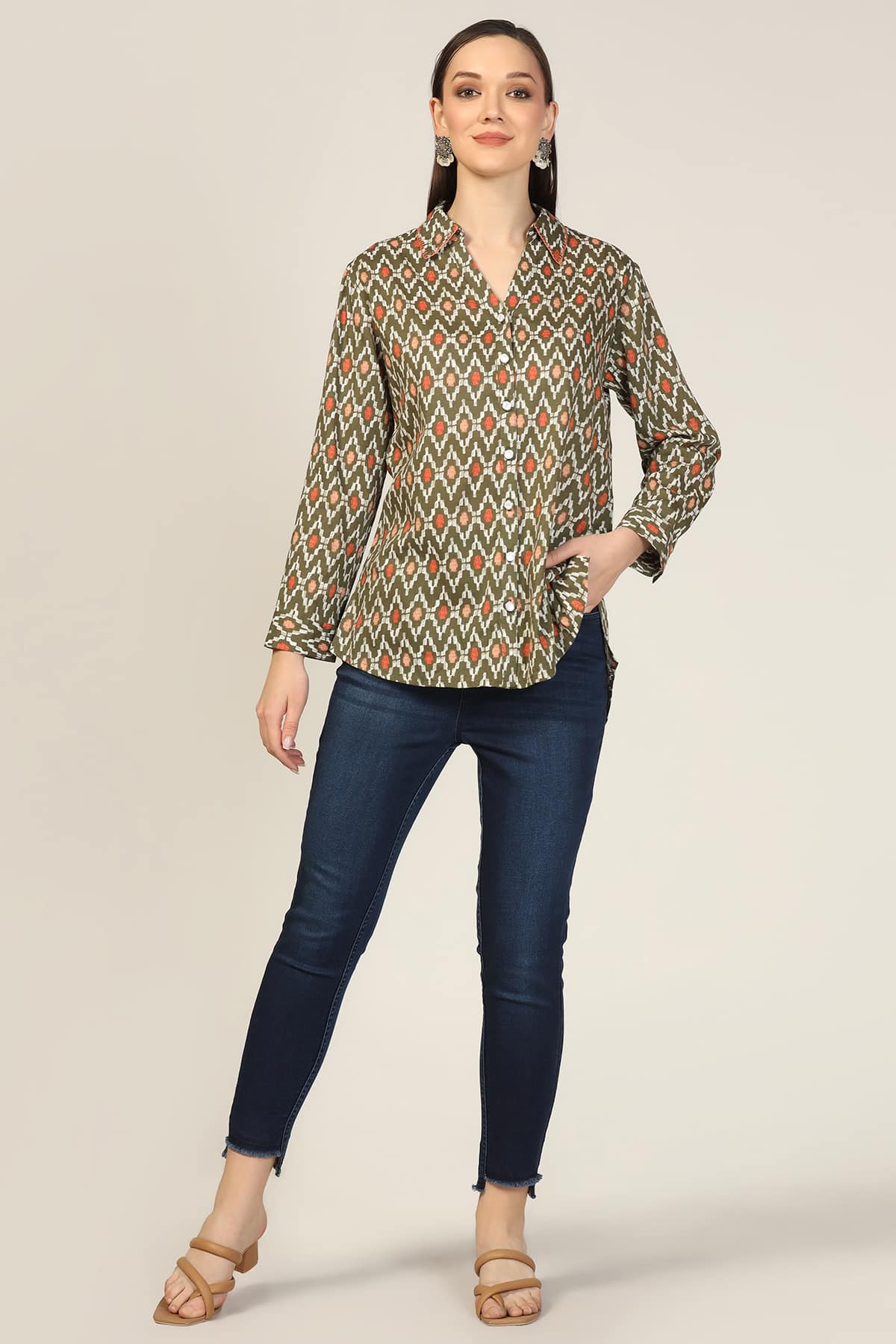 Olive Green Shirt Women