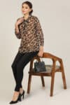 Printed Brown Tops For Women