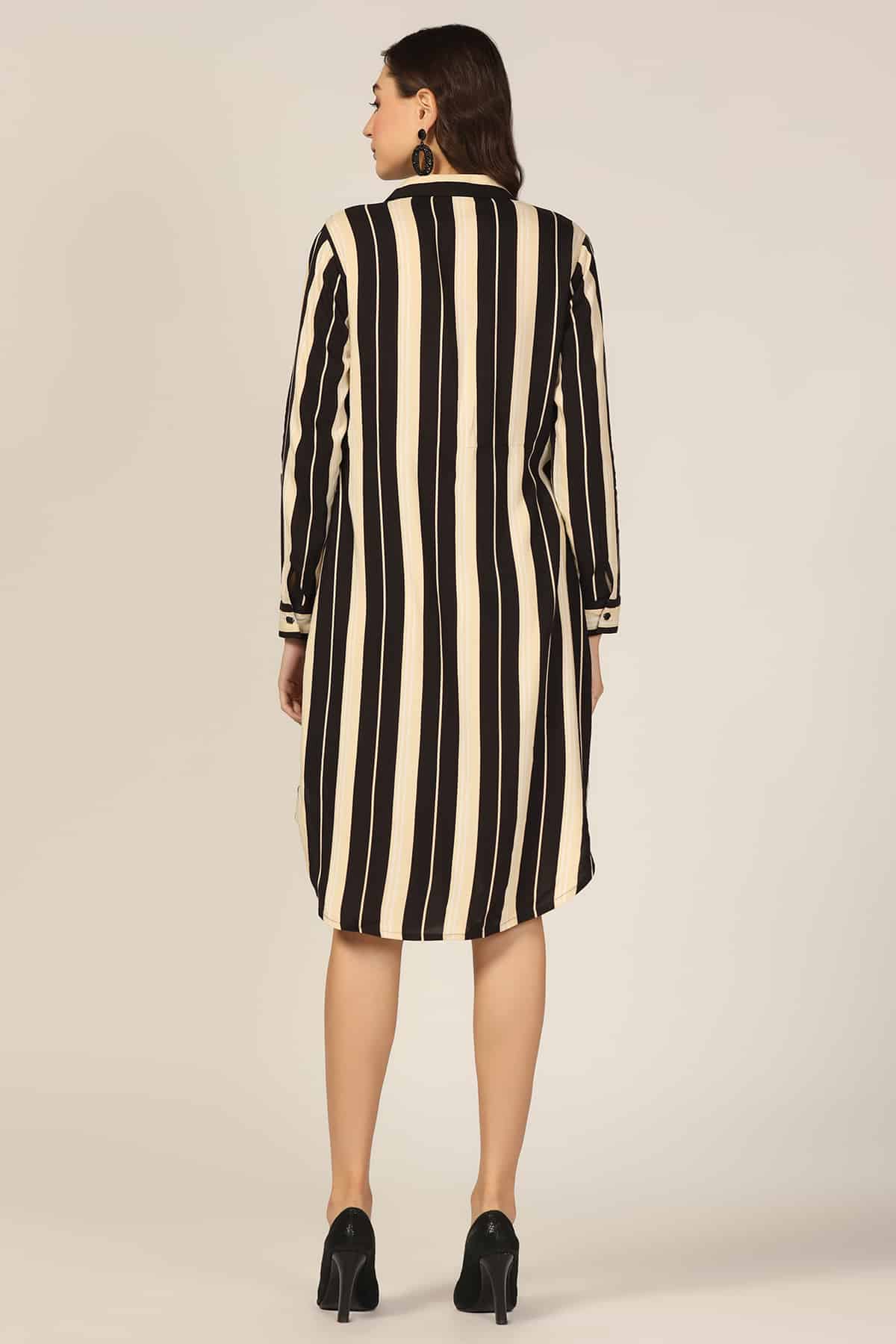 Black And Beige Dress For Women