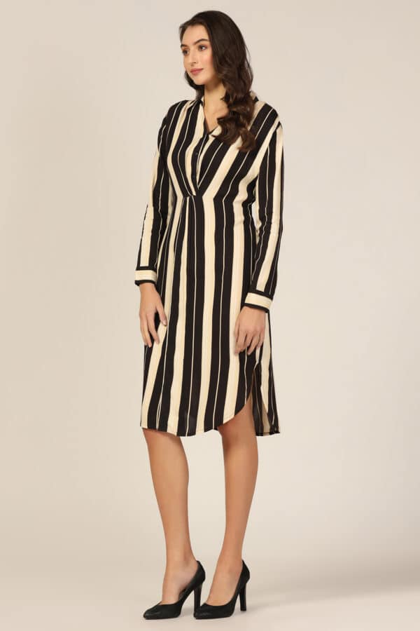 Black And Beige Dress For Women