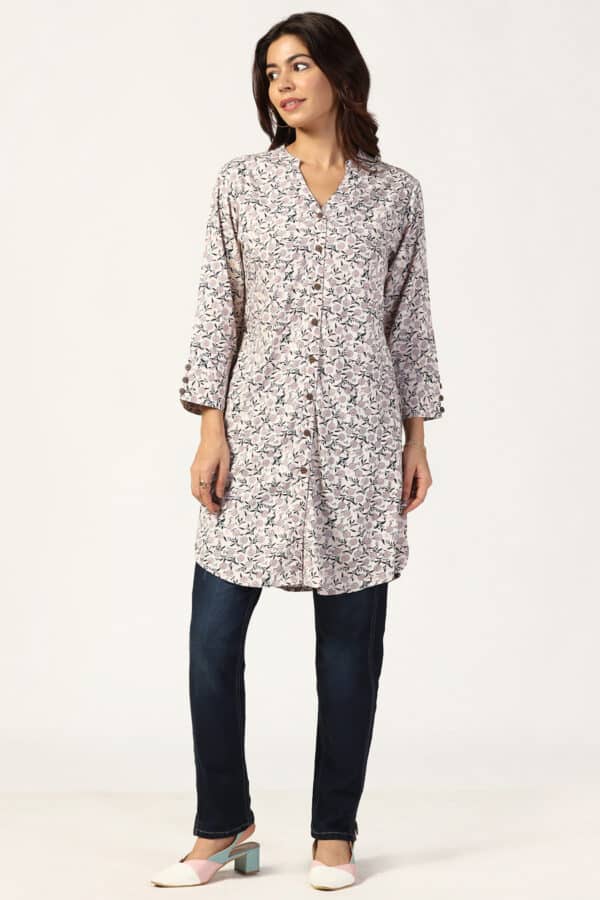 Printed Lavender Tunic For Women