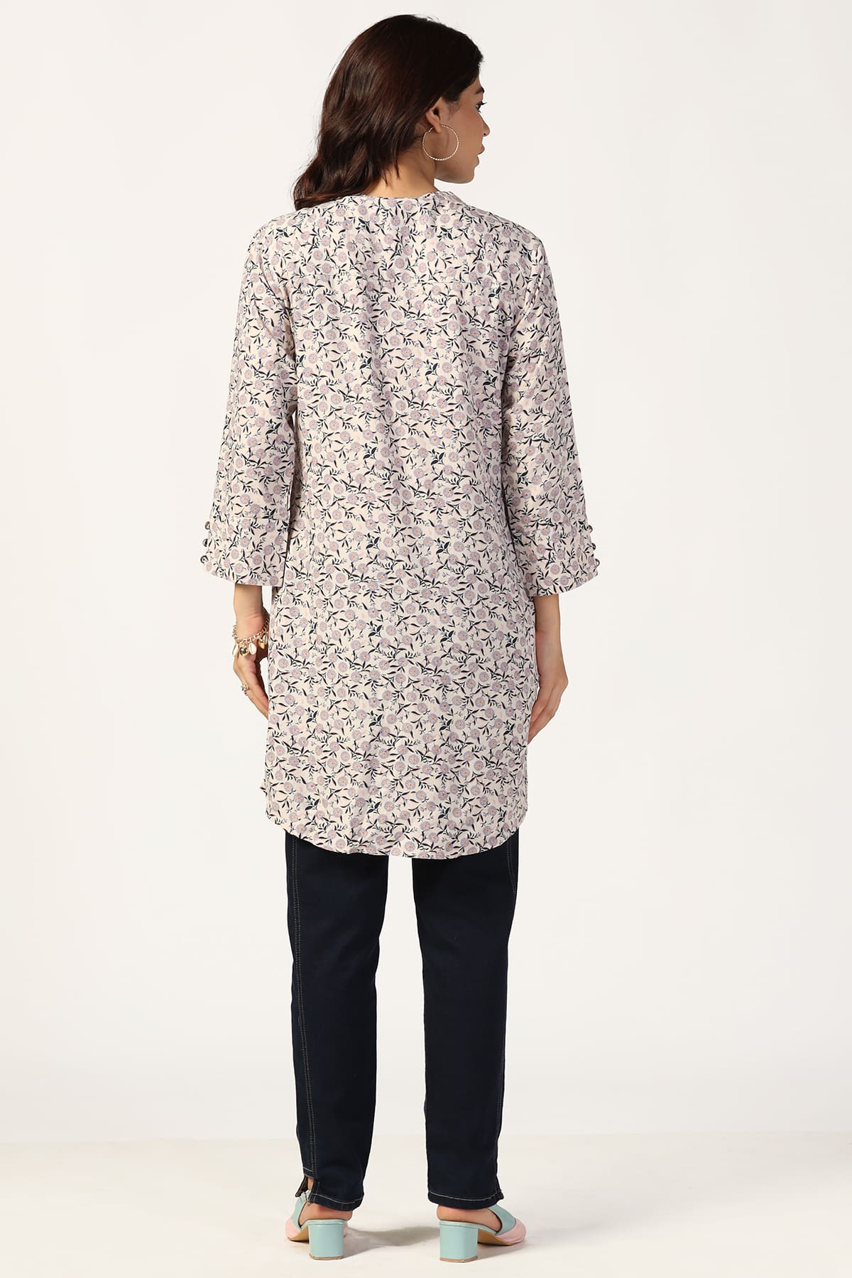 Printed Lavender Tunic For Women