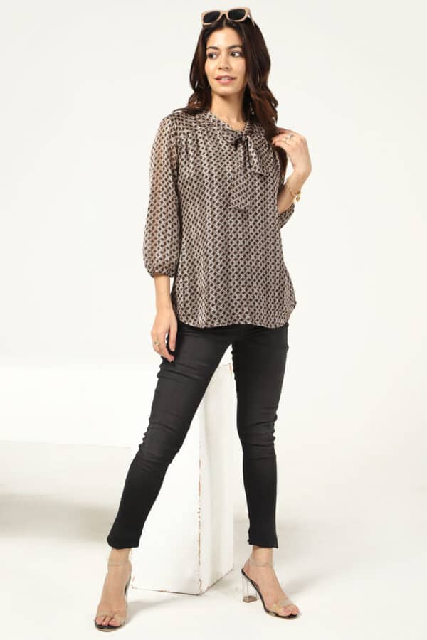 Printed Black Tops For Women