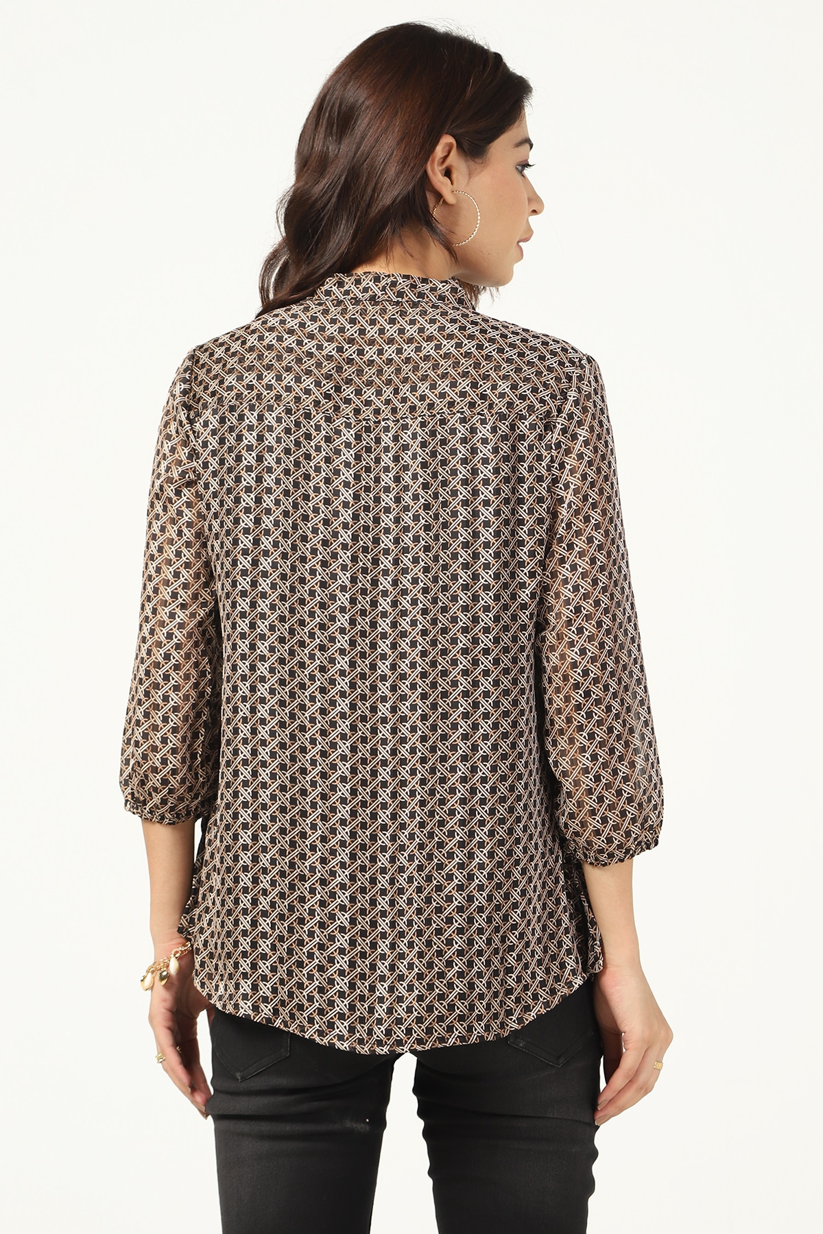 Printed Black Tops For Women