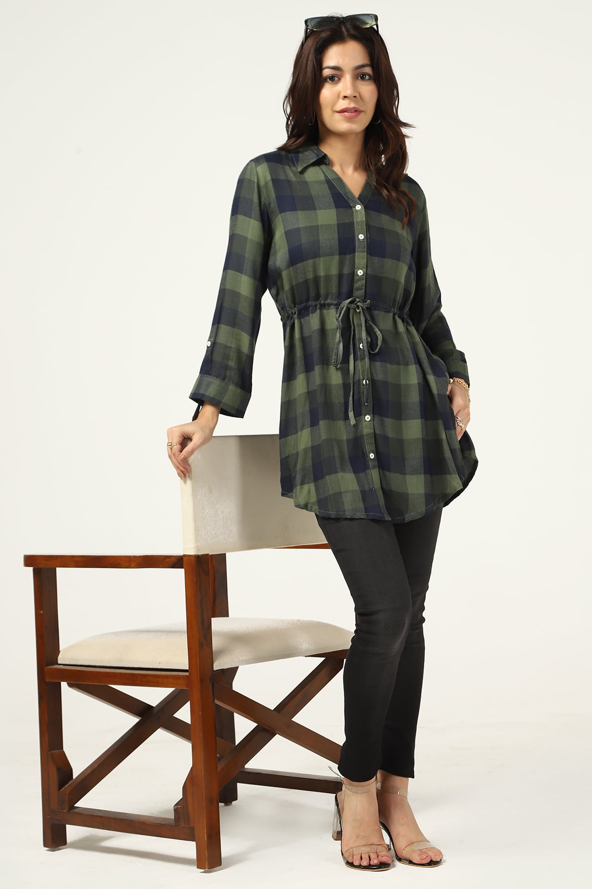 Blue And Green Top Women