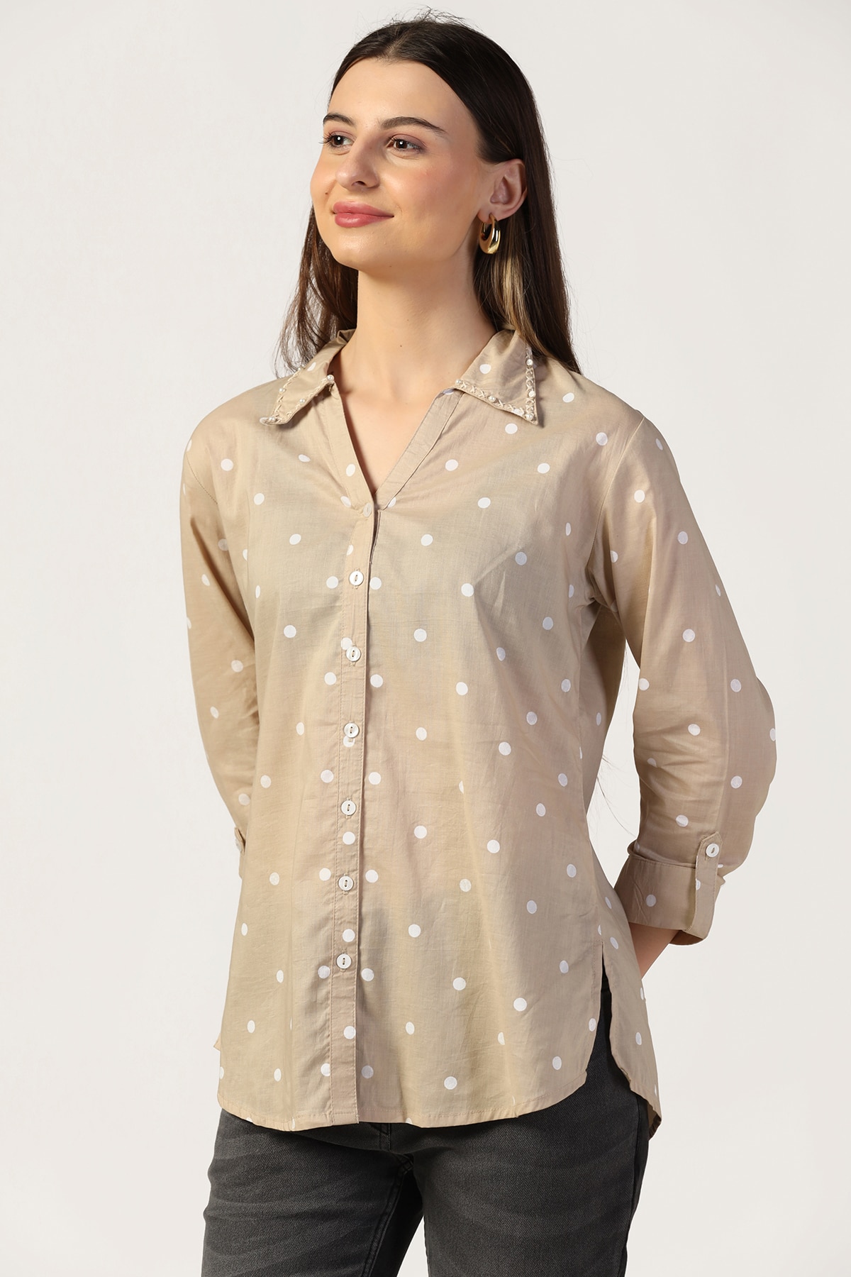Beige Shirt Women