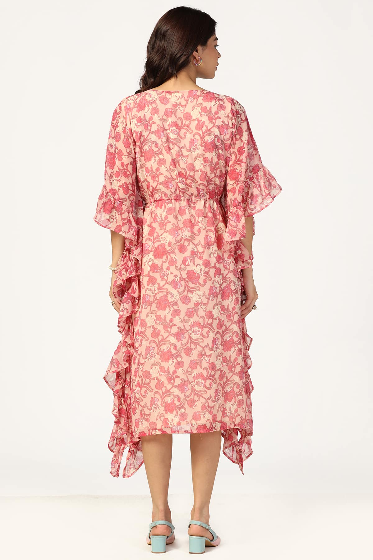 Pink And Peach Kaftan Online For Women