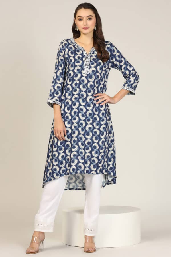 Indigo Blue Kurta For Ladies