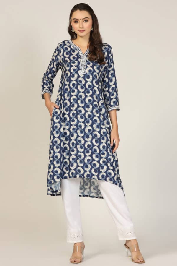 Indigo Blue Kurta For Ladies