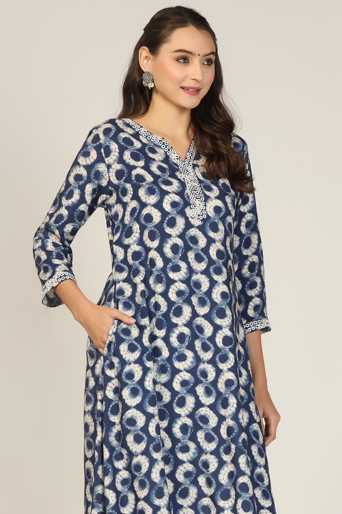 Indigo Blue Kurta For Ladies