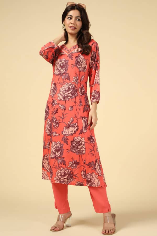 Orange Kurta Womens