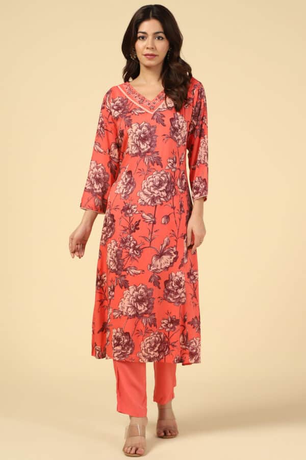 Orange Kurta Womens