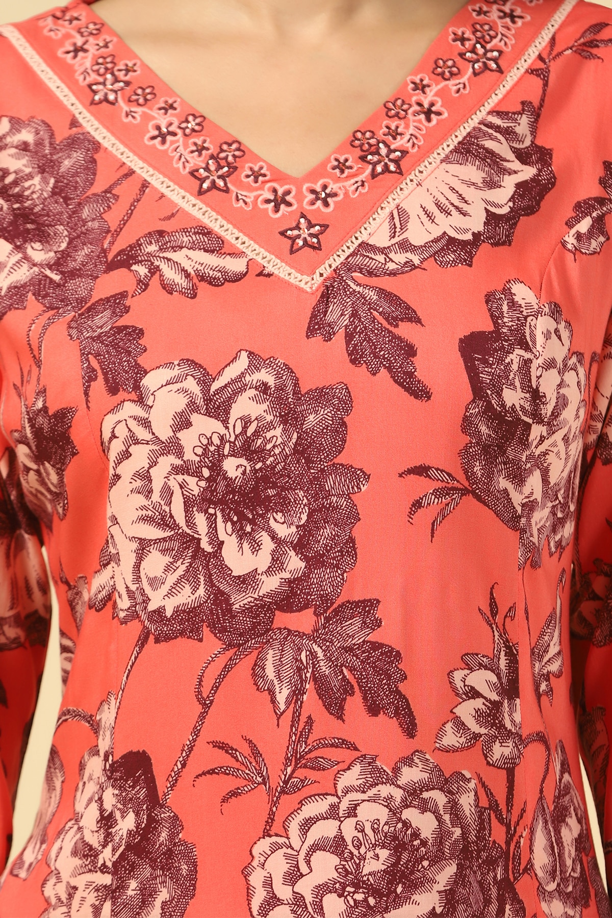 Orange Kurta Womens