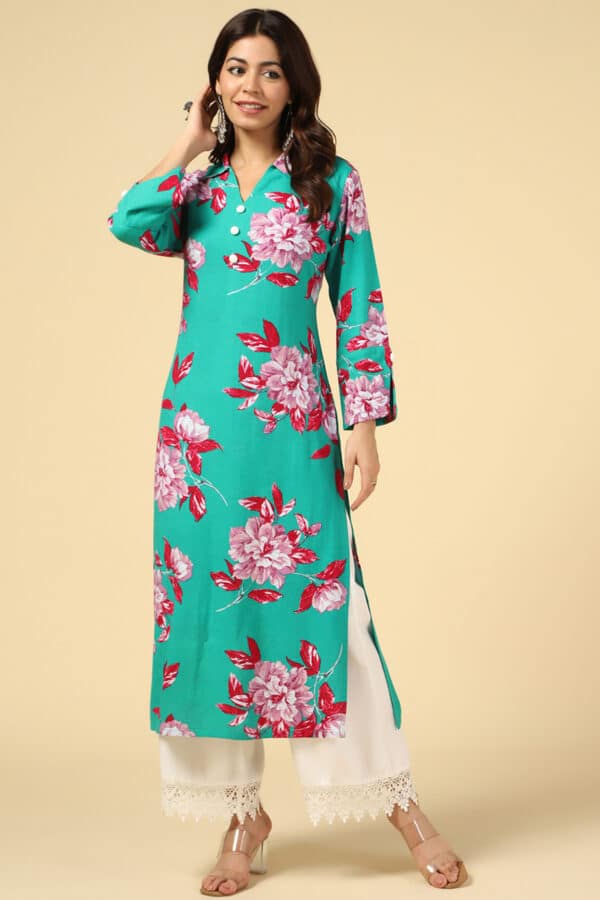 Forest Green Kurtis For Women