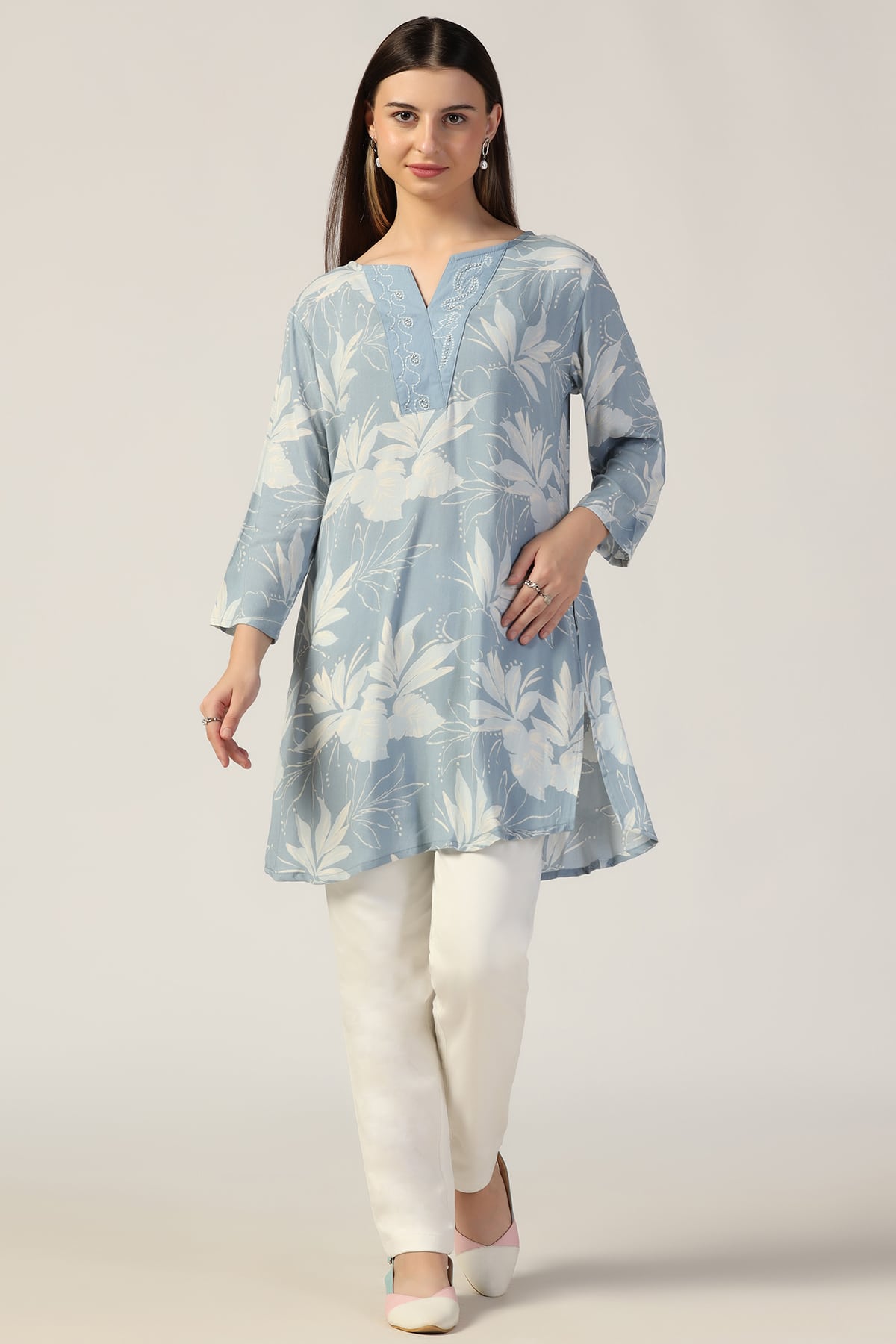 Blue Colour Tops For Ladies
