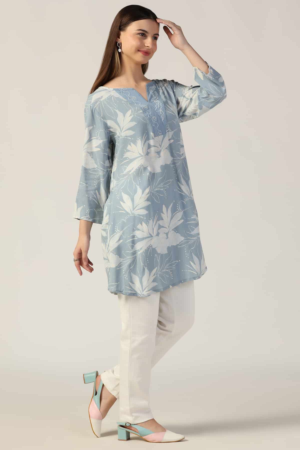 Blue Colour Tops For Ladies