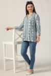 Printed Grey Shirt For Women