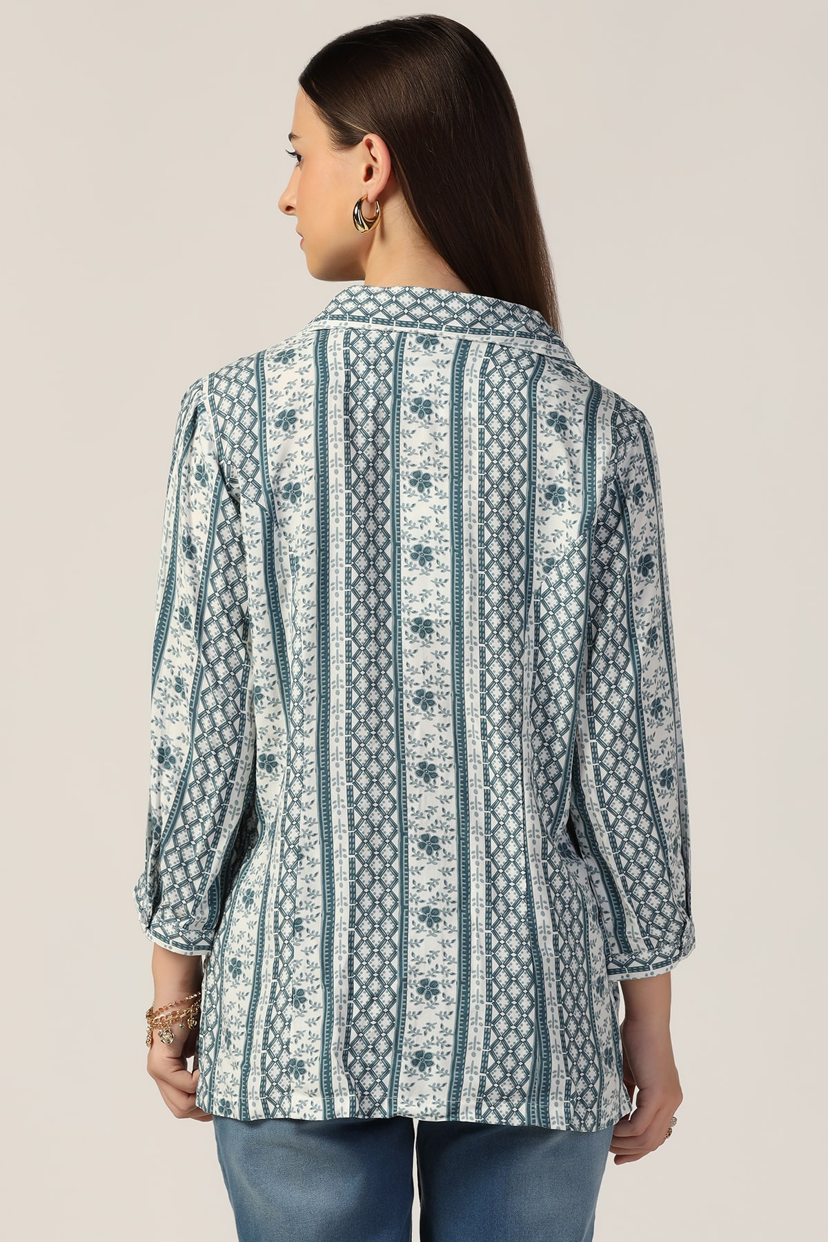 Printed Grey Shirt For Women