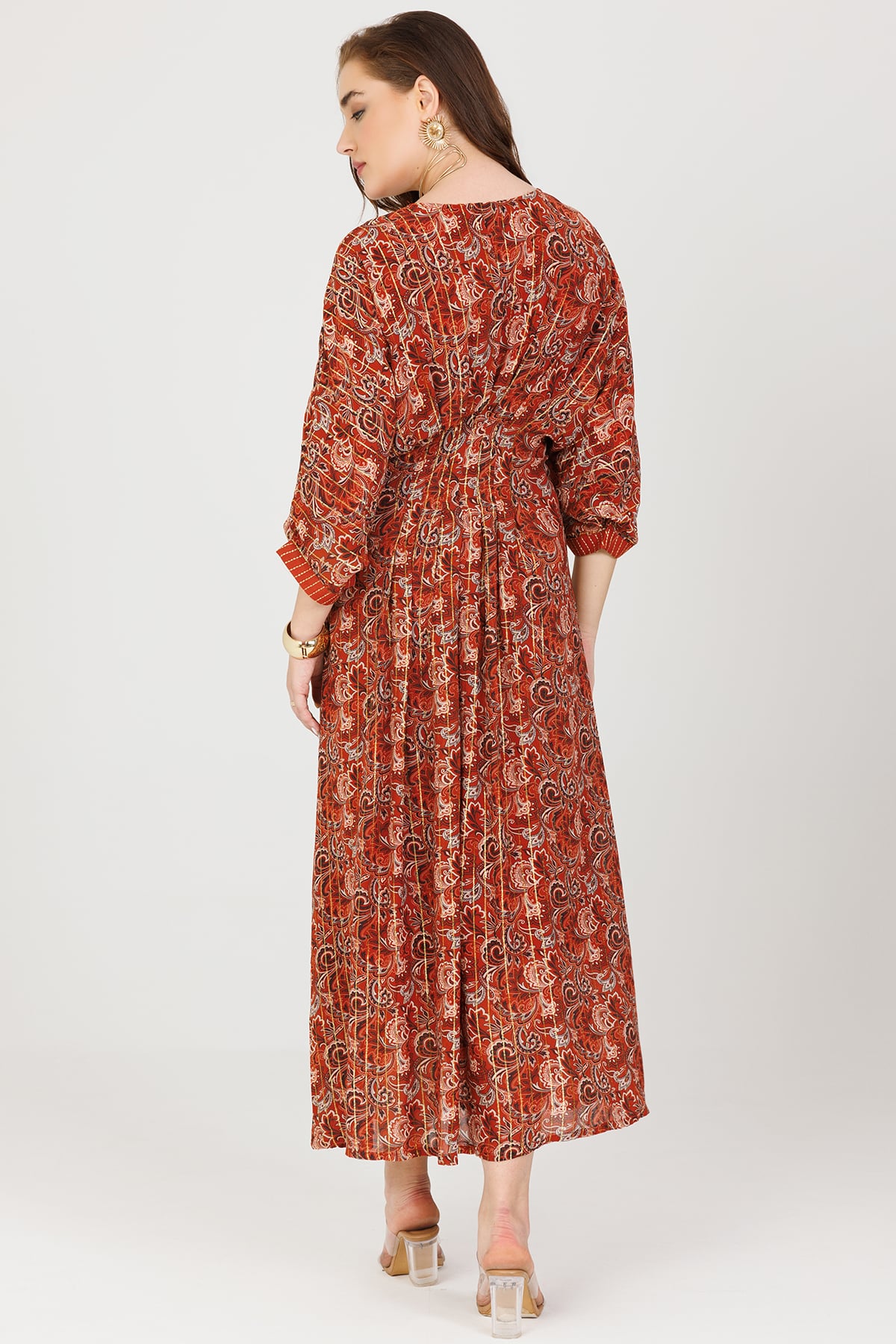 Rust Kaftan Dress Online For Women