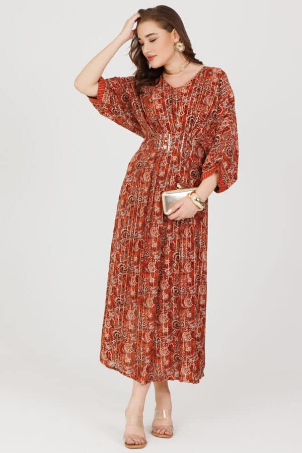 Rust Kaftan Dress Online For Women