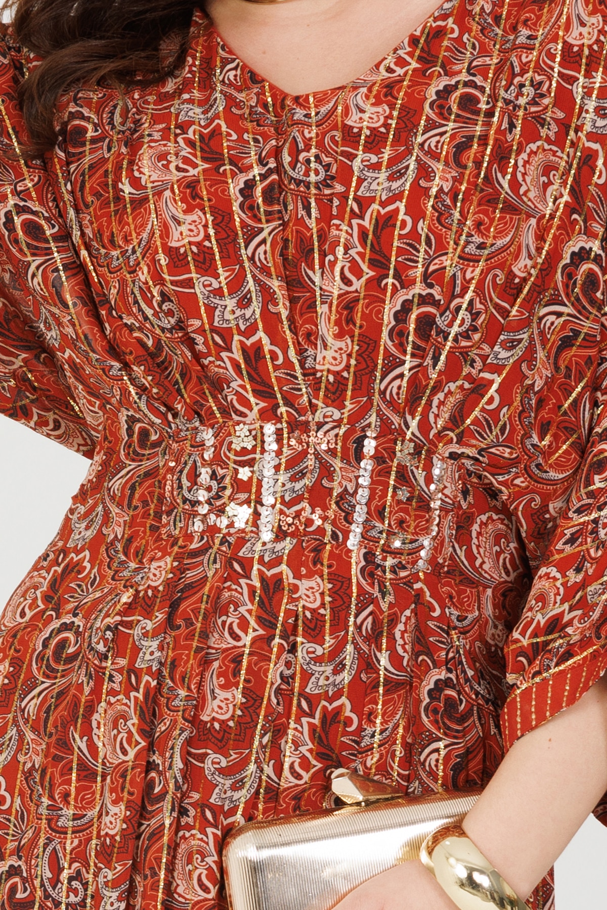 Rust Kaftan Dress Online For Women