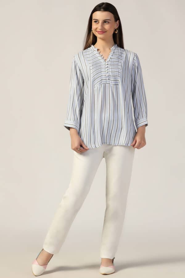 White and Blue Business Casuals For Women