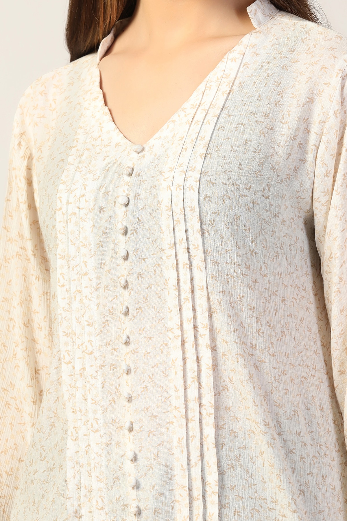 Printed White Top For Women